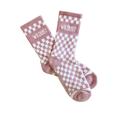 Chaussettes Wildust CHECKERBOARD - Rose