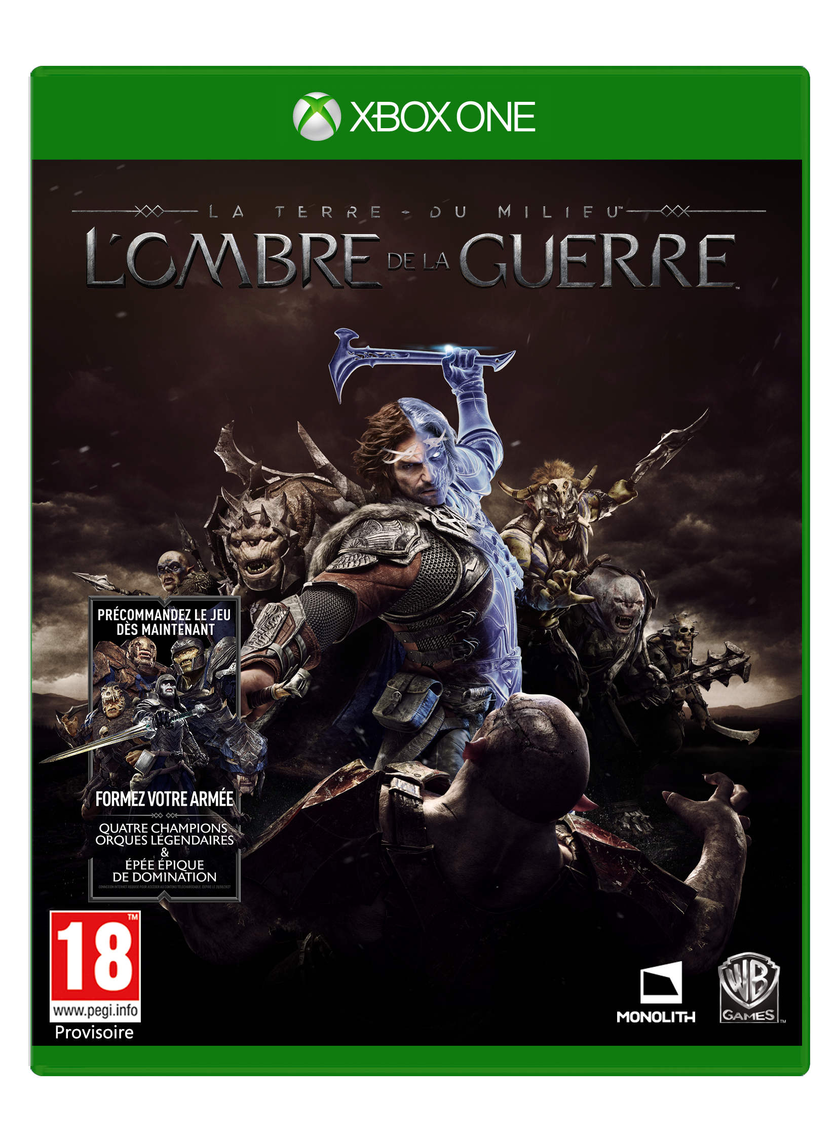Warner Bros. Games La Terre du Milieu : L'Ombre de la Guerre - Xbox One