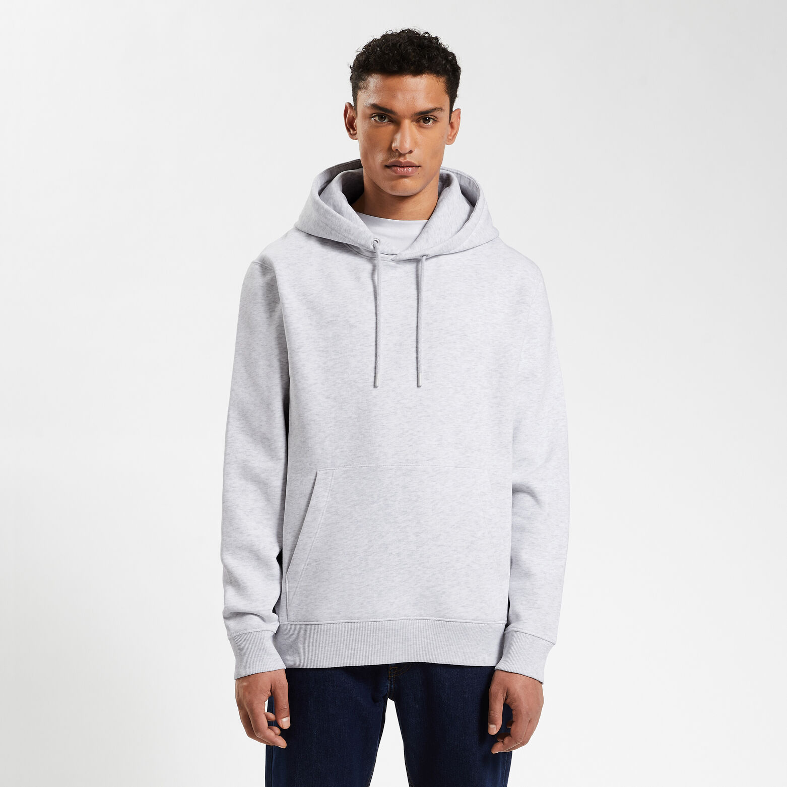 Sweat à capuche essentiel Gris clair