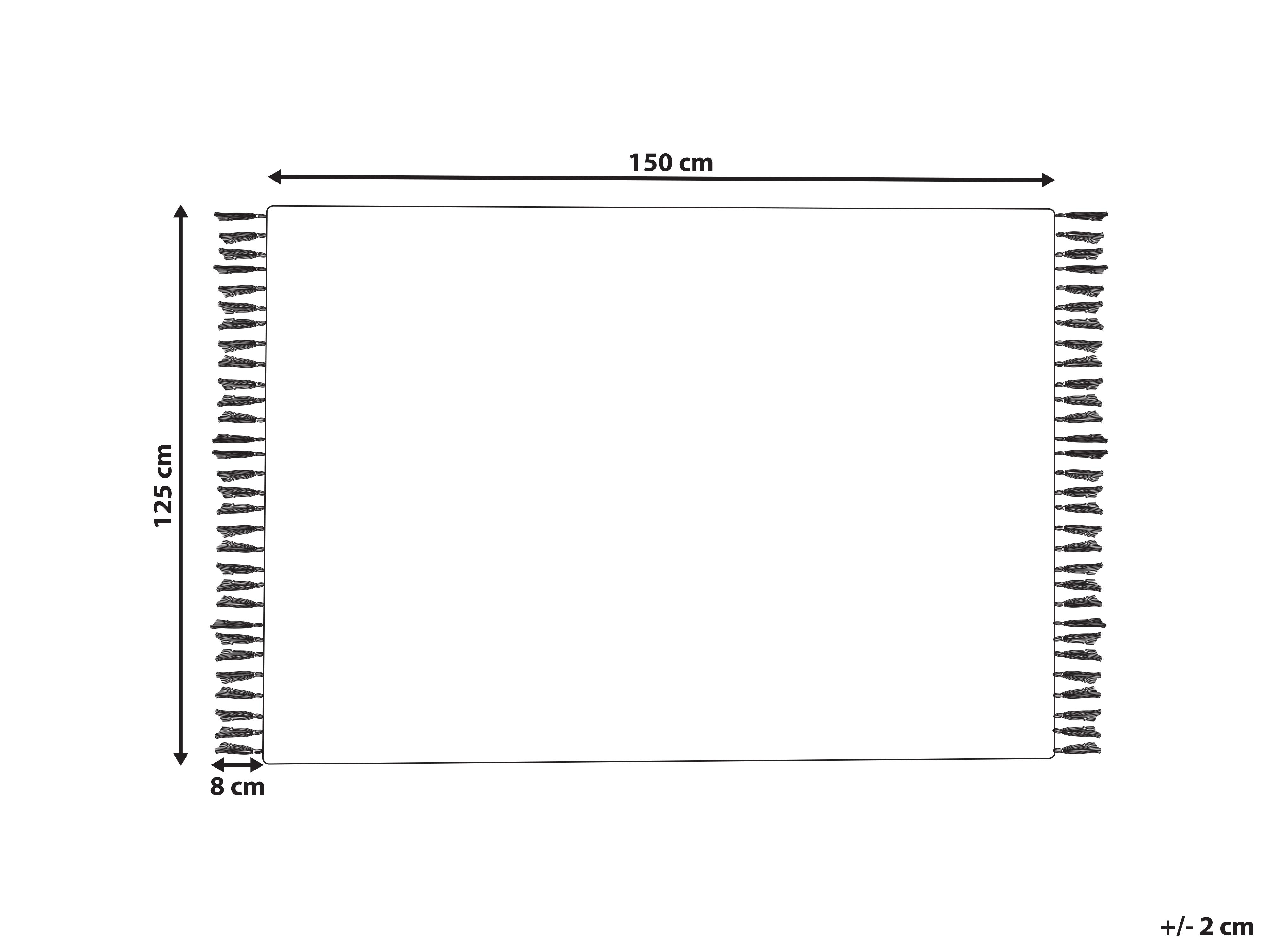 Plaid KHARI Katoen 125 x 150 cm Paars