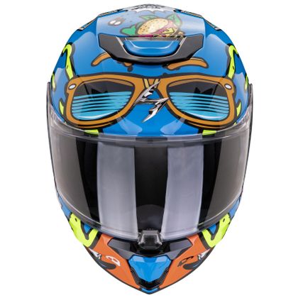 Casque Scorpion Exo EXO-JNR - FUN - Bleu / Orange