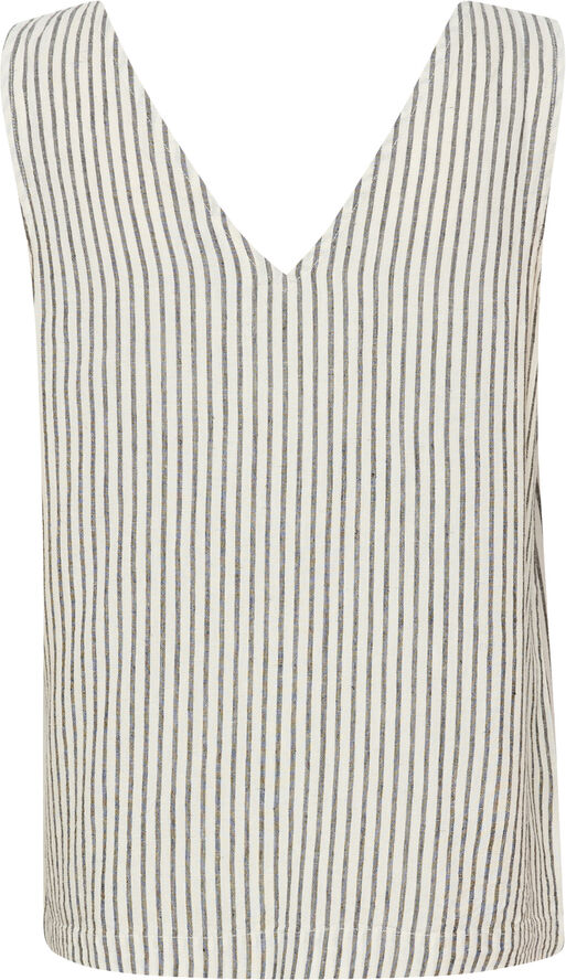 Kaffe KAmilia Top Chalk/black stripe