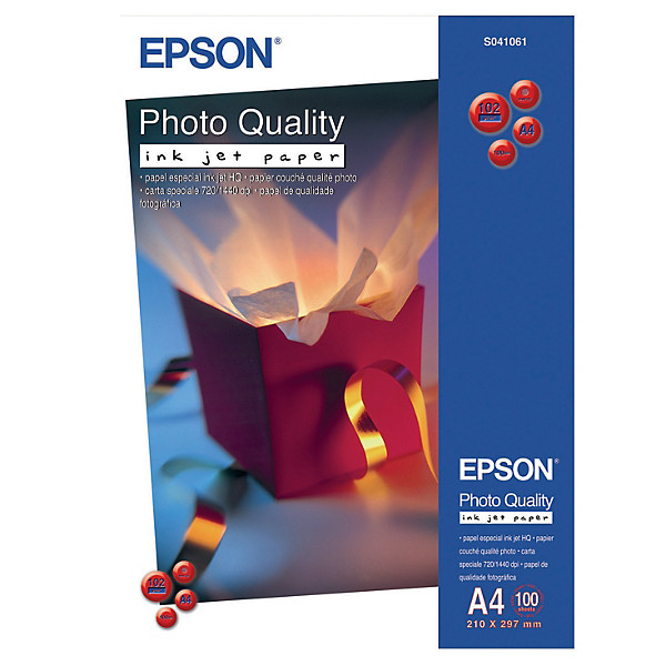 Papier photo Epson S041061 A4 102g jet d'encre, pochette 100 feuilles