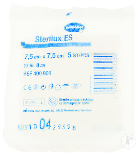 Hartmann Stérilux ES Stériles 8 Plis 7,5x7,5cm 30x5 Compresses (4009084)