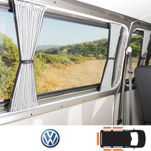 Rideaux occultants SOPLAIR Arrière 5 pièces VW T4 chassis court