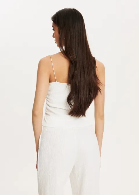 Singlet met dunne bandjes wit (WIT)