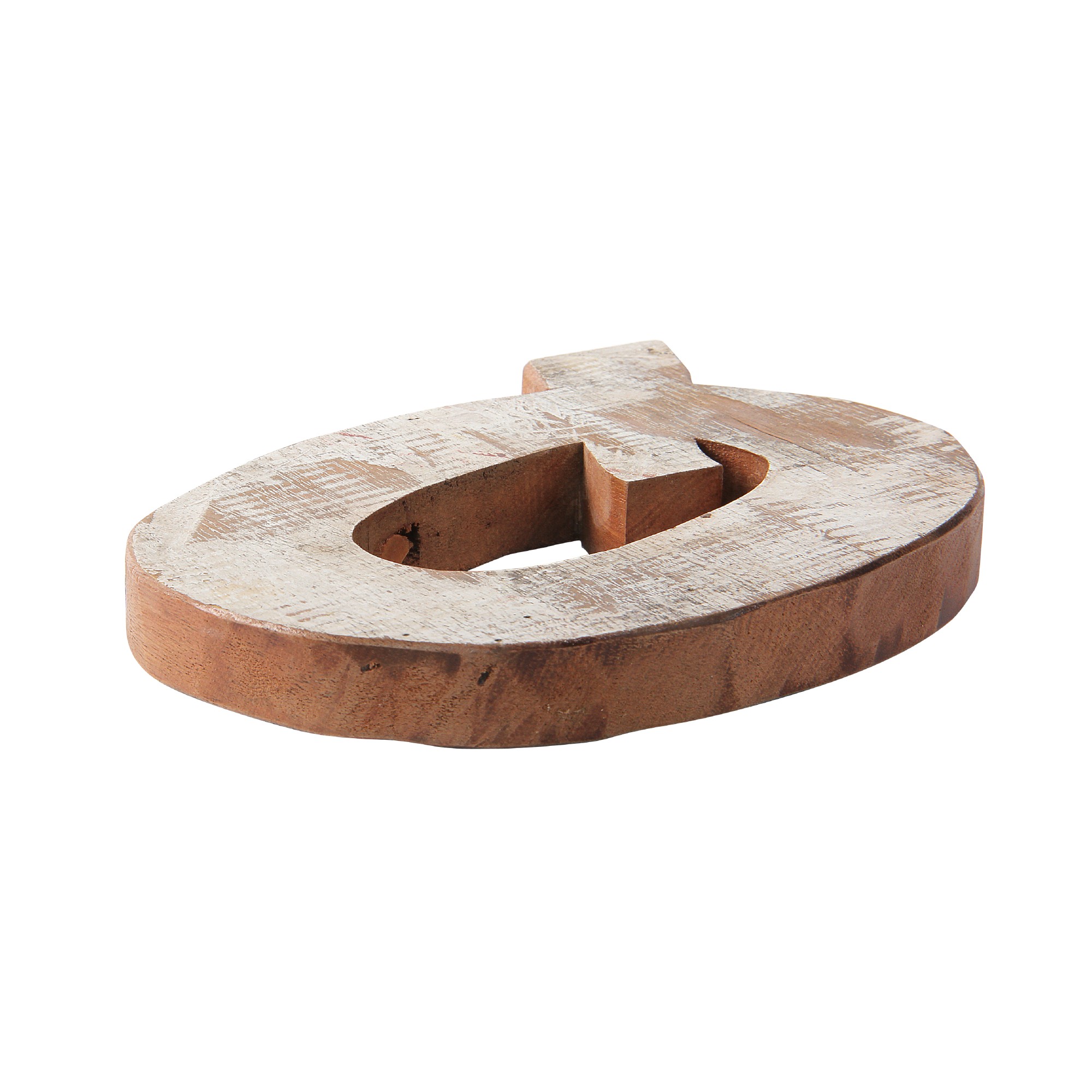 Holzbuchstabe 'Q', mehrfarbig, T 2,5 cm, B 13 cm, H 19 cm von fischer's lagerhaus