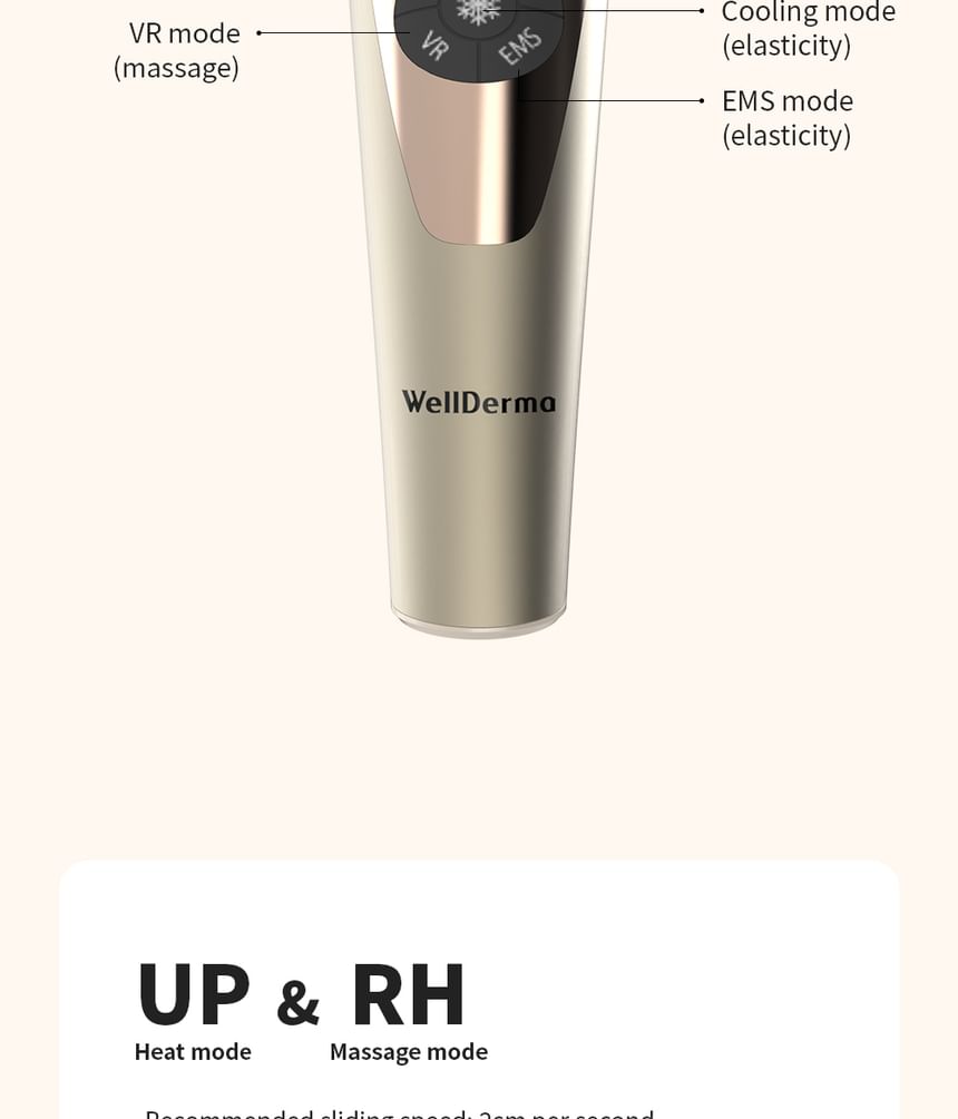 WellDerma - Koele en warme EMS galvanische hoogfrequente massage-apparaat