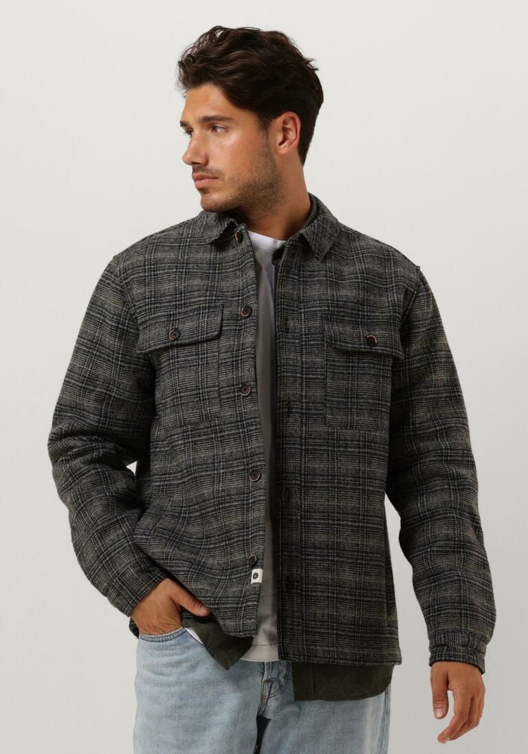 ANERKJENDT donkergroene anerkjendt overshirt aklion check overshirt