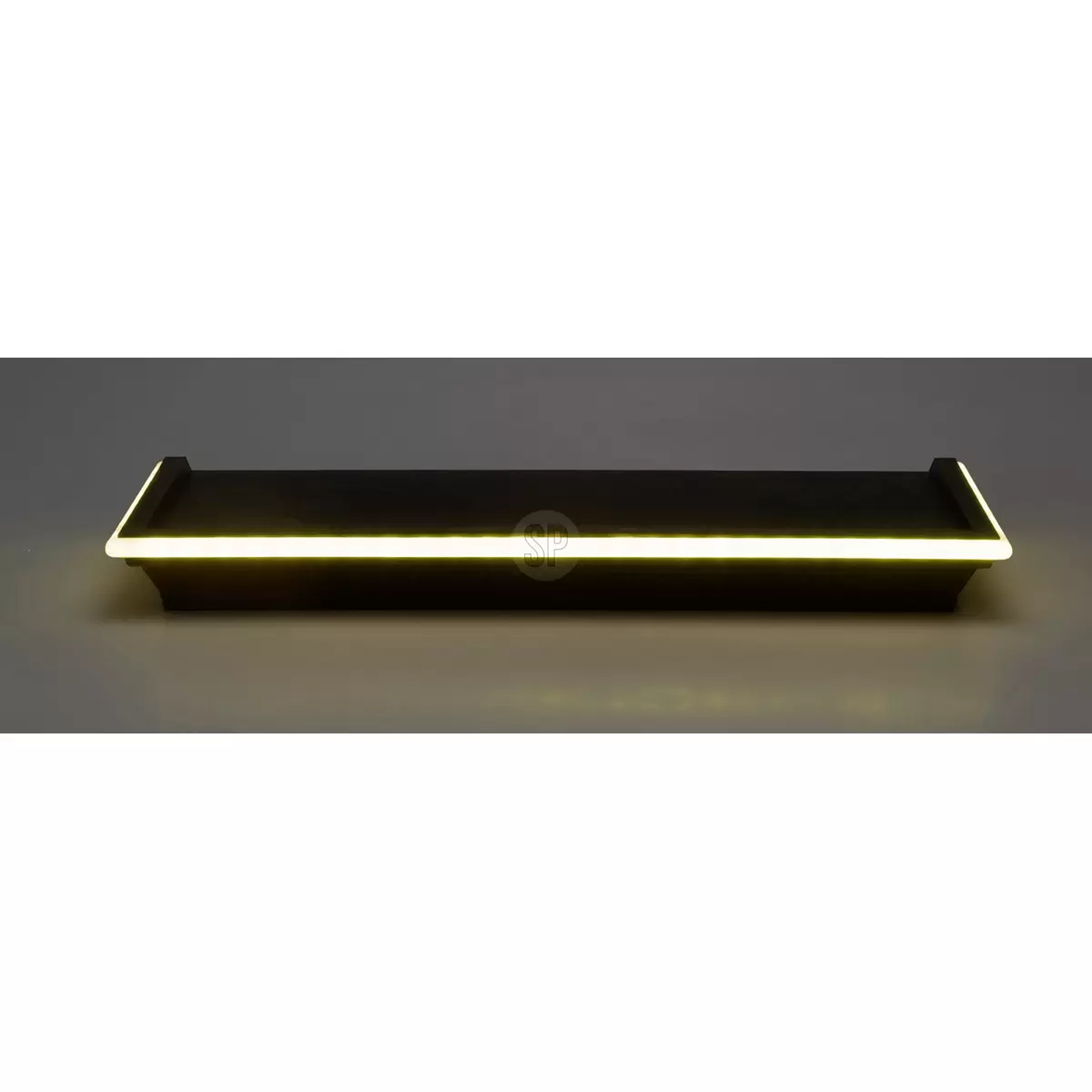 Wandbrett mit LED Neon beige,schwarz