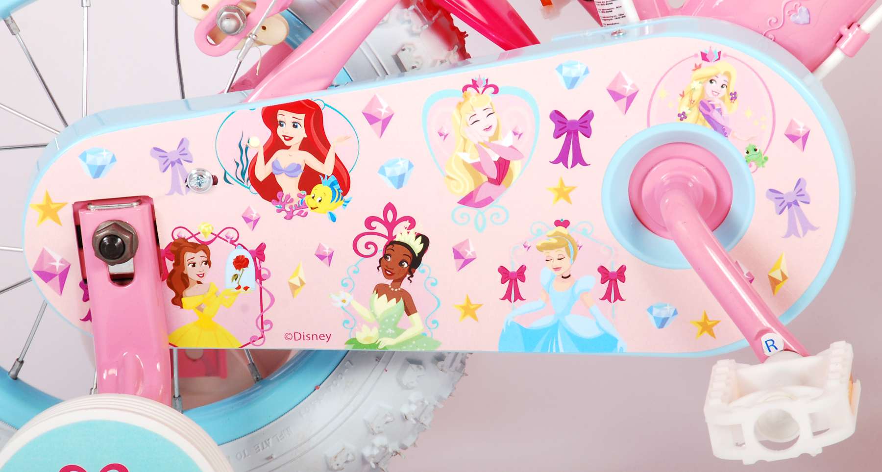Kinderfahrrad Disney Princess für Mädchen 12 Zoll Kinderrad in Rosa