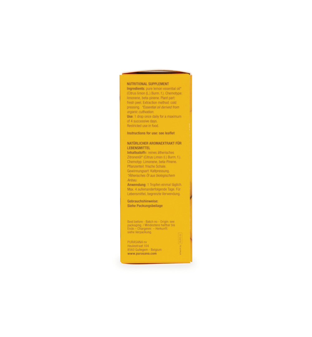Purasana Citroen Olie/Huile Citron Bio (30 ml)