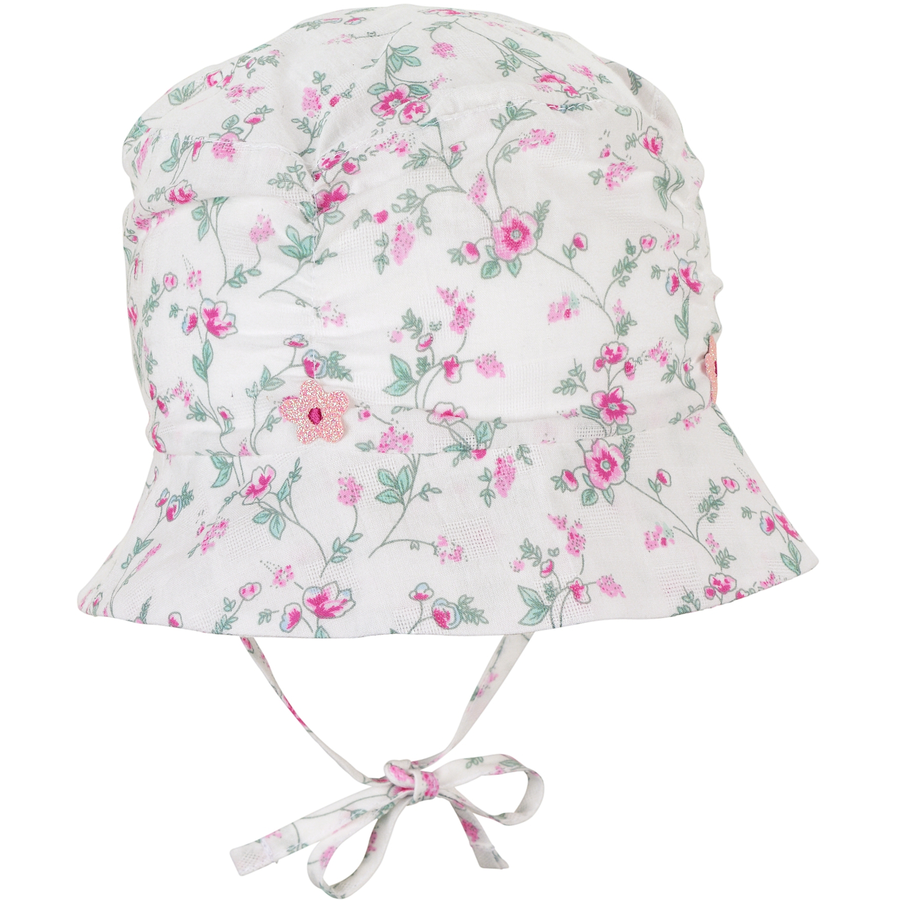Sterntaler Kinderhut Blumen weiss