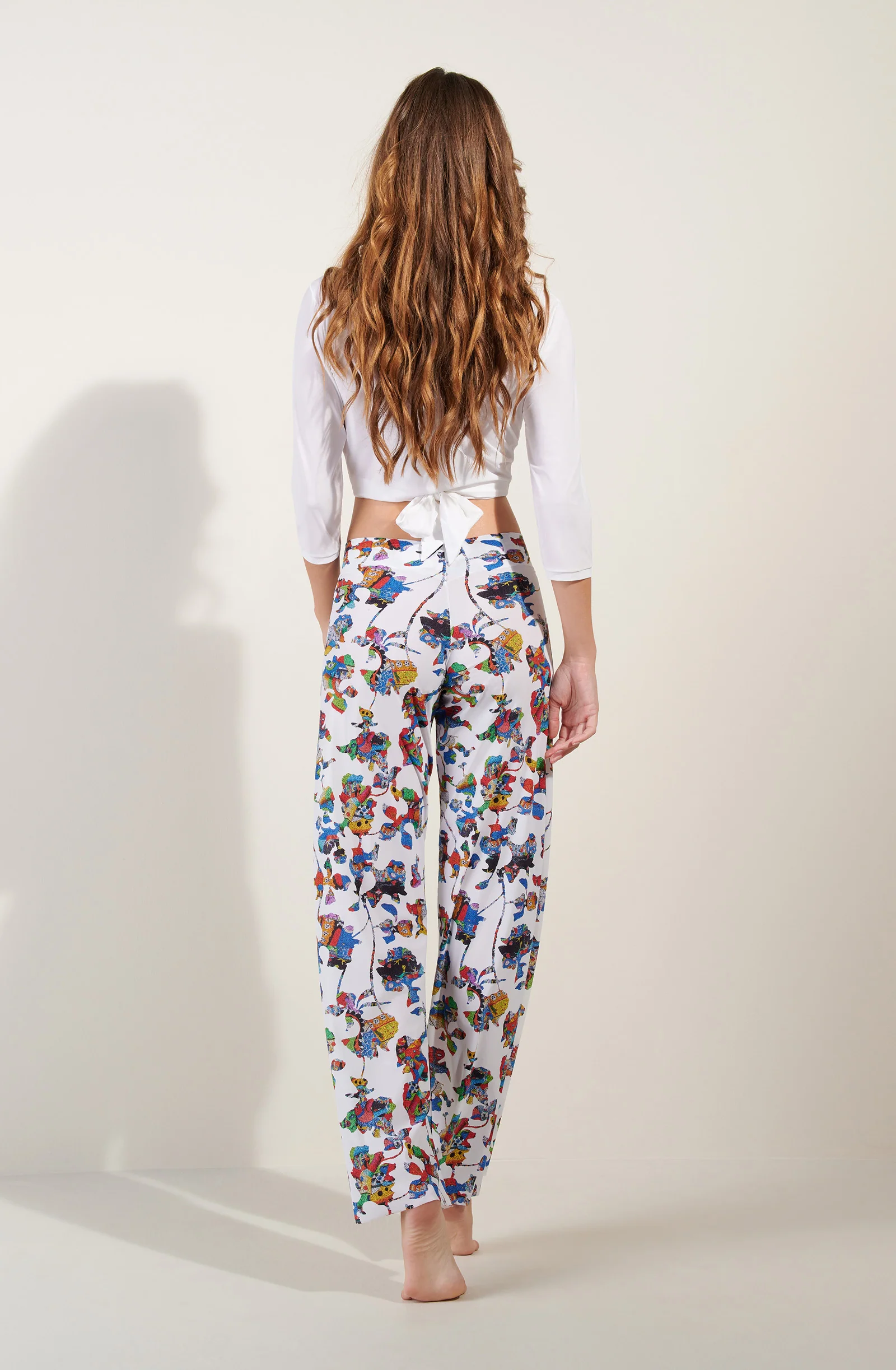 myla Pantalon ample en voile léger imprimé WONDERLAND Wonderland