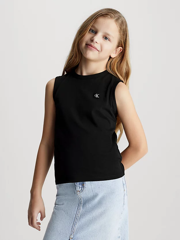 Camiseta regata infantil com monograma