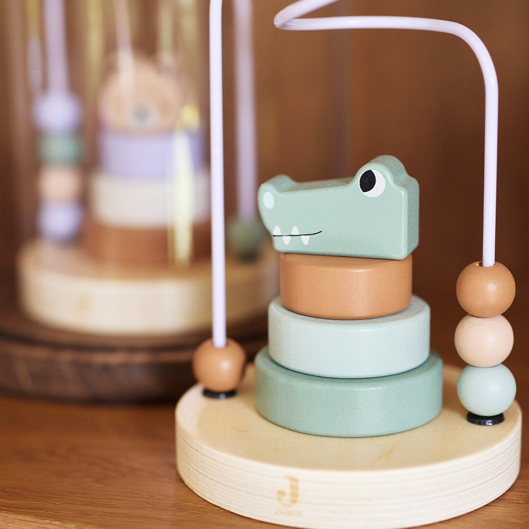 Jollein stapeltoren en kralenframe - croco