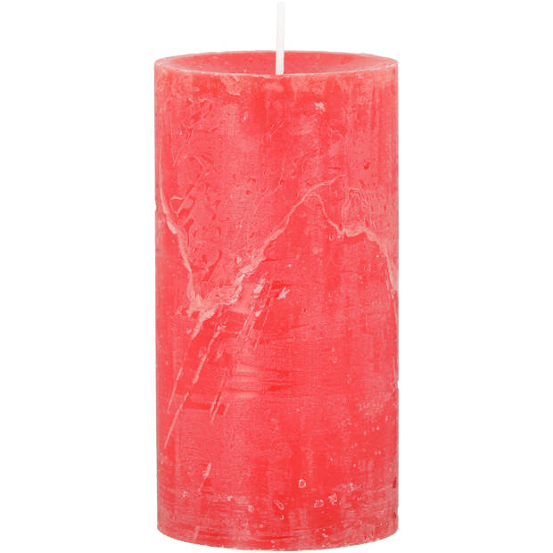 Blokker Rustieke Kaars - 7x13 cm - Rood