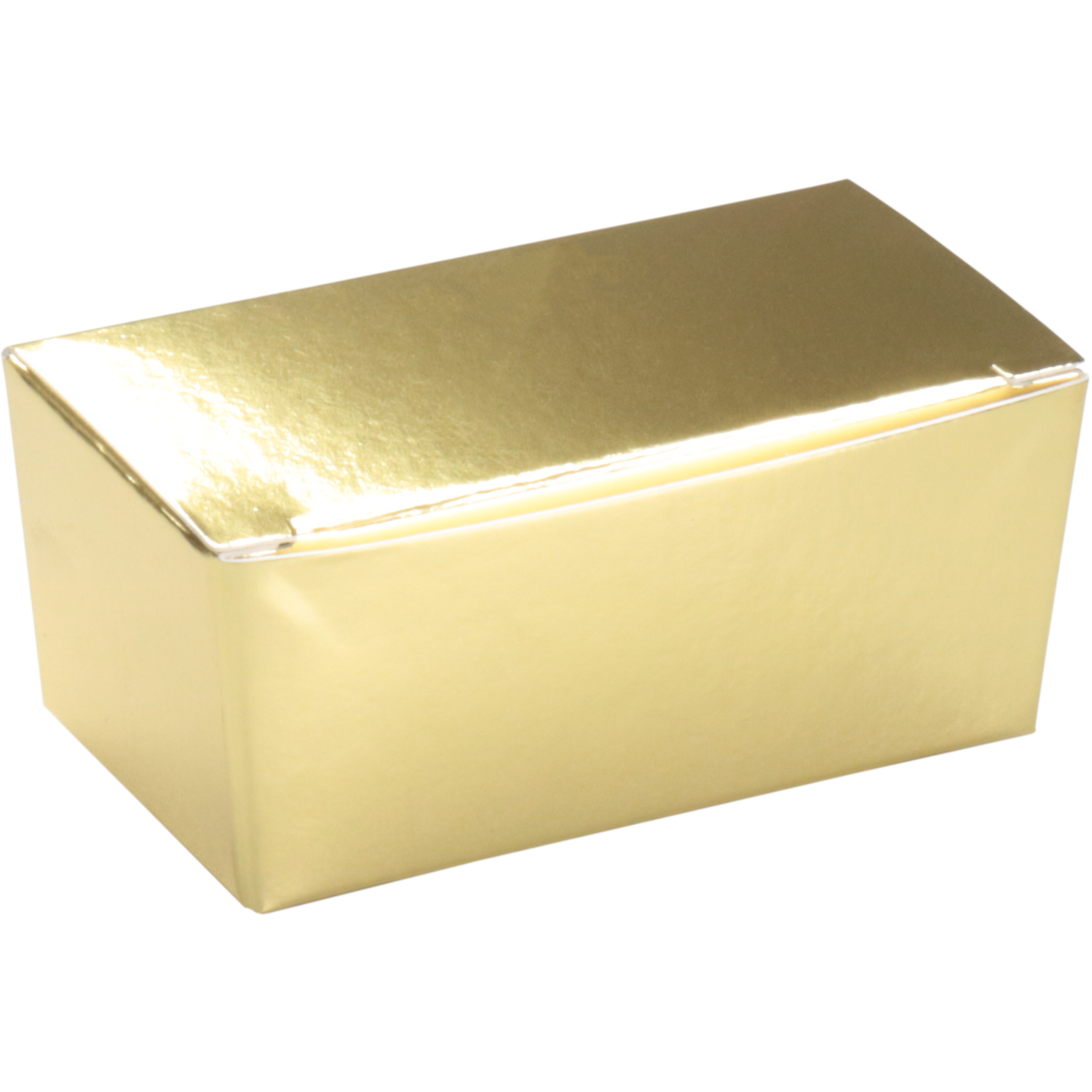 Ballotin, karton + PP, 67x35x31mm, goud/wit