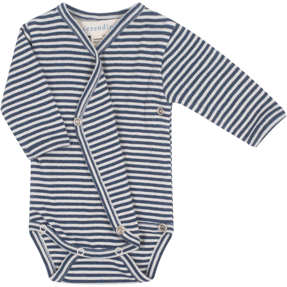 Køb Serendipity Navy/Offwhite Newborn Slå-om Body