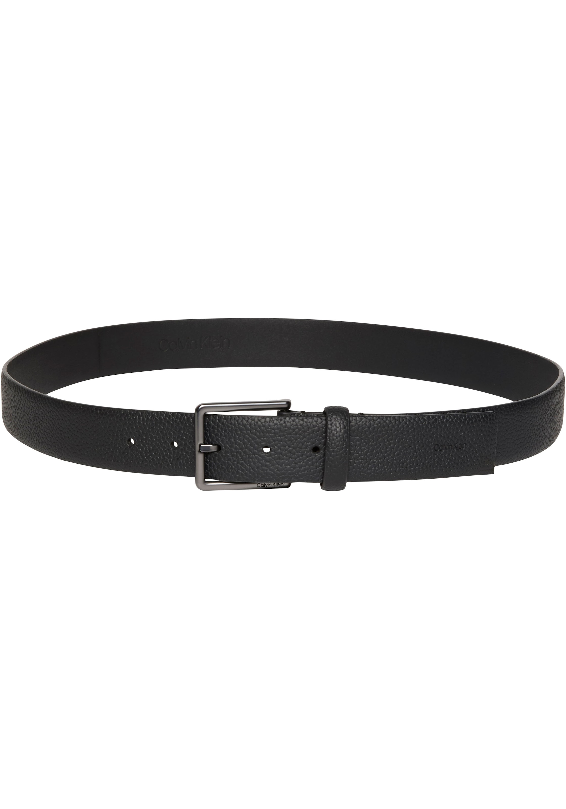 Calvin Klein Ledergürtel »WARMTH BUCKLE PEBBLE 35MM FIXED« Grössenverstellbar mit Metallschliesse