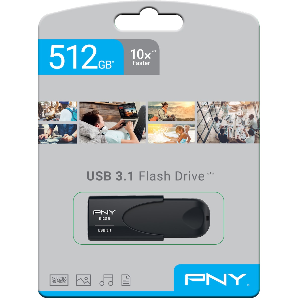 PNY Attache 4 USB 3.1 minnepenn 512 GB