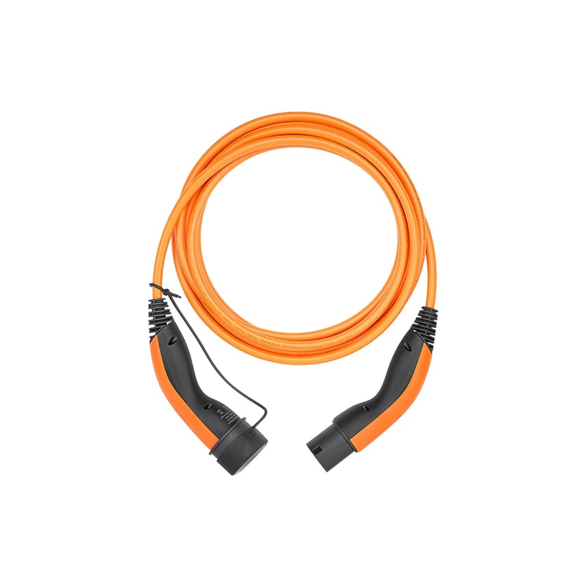 Ladekabel Type 2, opptil 7,4 kW, 7 m, oransje