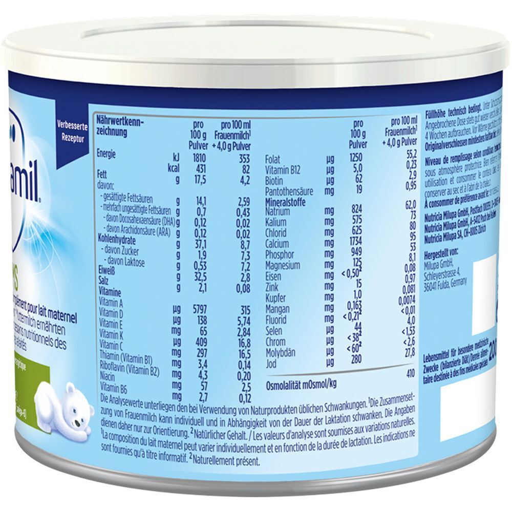 Aptamil FMS -Frauenmilchsupplement für Muttermilch ernährte Frühgeborene