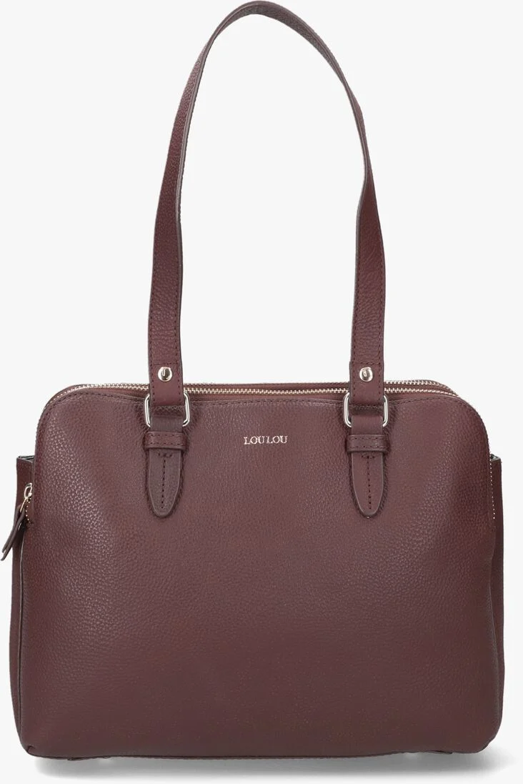 LOULOU ESSENTIELS cognac loulou essentiels schoudertas bag robuste