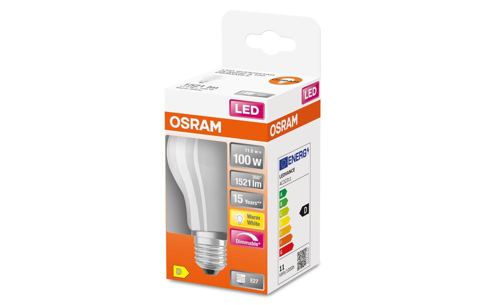 Lampe Superstar Retrofit, 11W, E27, WarmweissLED-Leuchtmittel