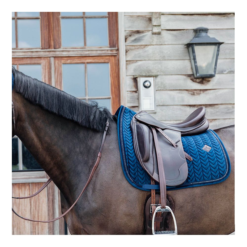 Kentucky VELVET PEARLS - Tapis de dressage bleu roi