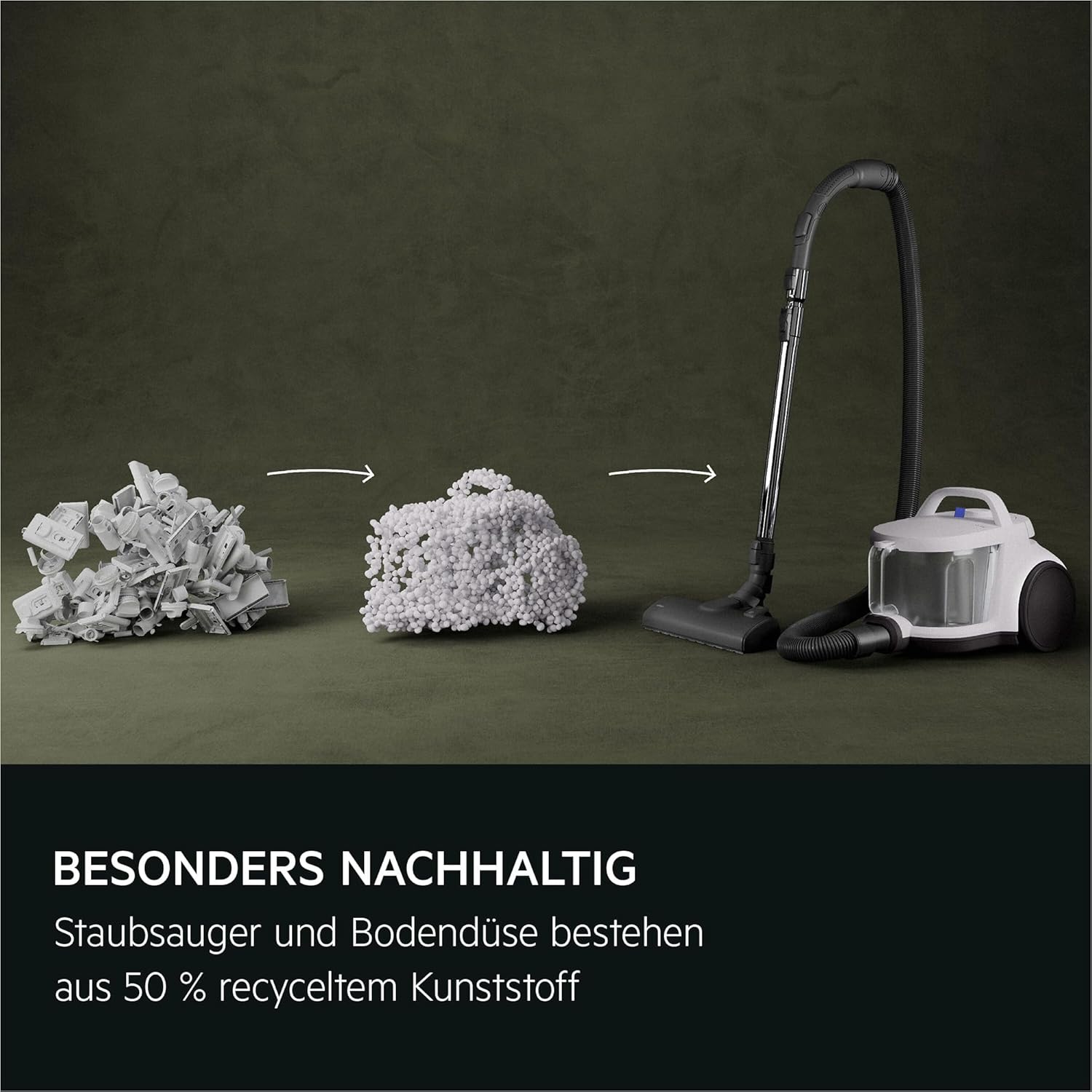 AEG CLEAN 5000 Staubsauger Beutellos, Bodenstaubsauger für alle Bodenbeläge, Zubehör, 1000 Watt, 9m Aktionsradius, 2l Staubbehälter, 60% Recyclingmaterial, Waschbarer HEPA-Filter, Dunkelrot, AL51C1DRF