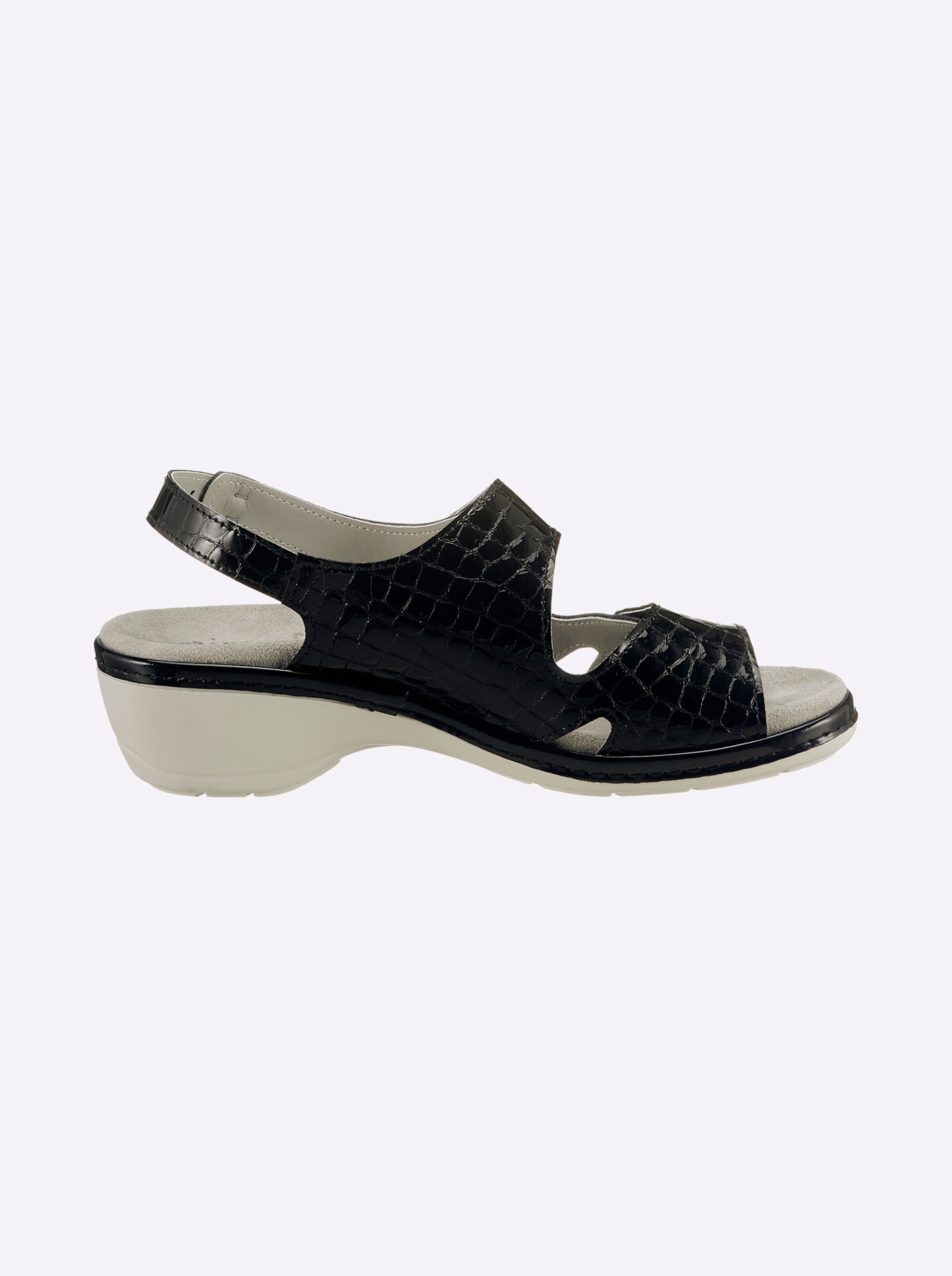 airsoft comfort+ Sandalette in schwarz