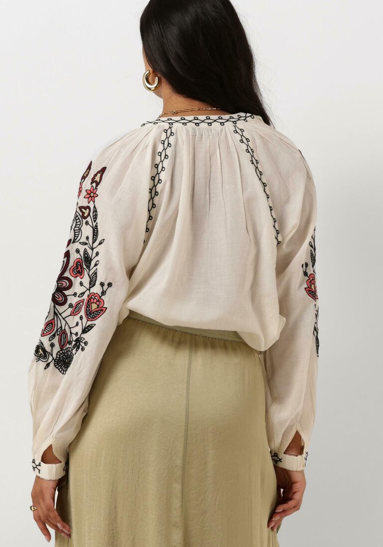 SUMMUM gebroken wit summum blouse top sushi voile embroidery