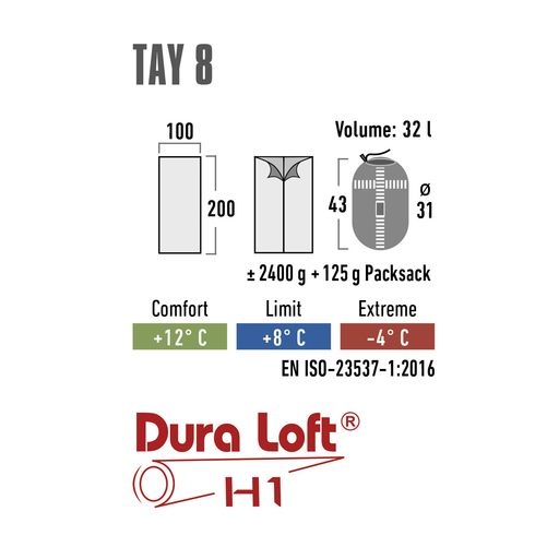 Saco de dormir High Peak Tay 8
