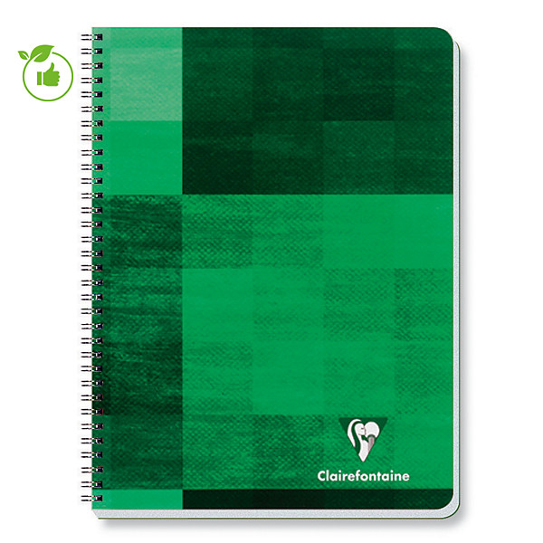 Cahiers reliure spirale 100 pages 17 x 22 Clairefontaine Réglure 5 x 5 coloris selon arrivage