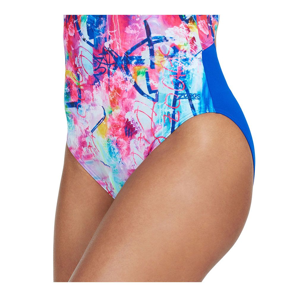 Zoggs SPRINTBACK - Maillot de bain 1 pièce Femme graffiti rose print