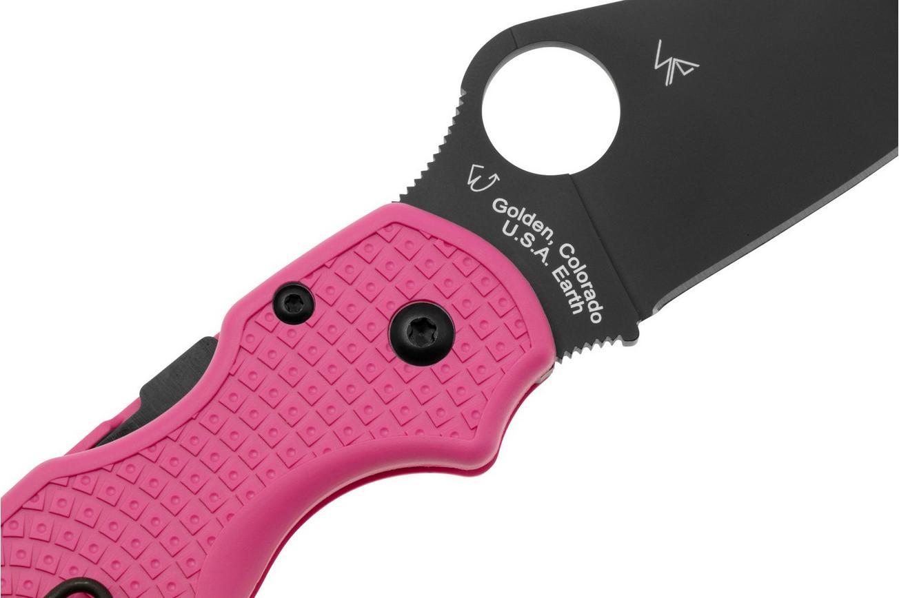 Spyderco Para 3 Lightweight Pink Black C223PPNBK FRN CTS-BD1N, Pink Heals zakmes