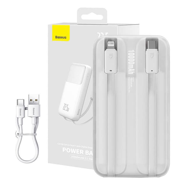 Powerbank Baseus Comet 10000mAh, 22,5W (hvid)