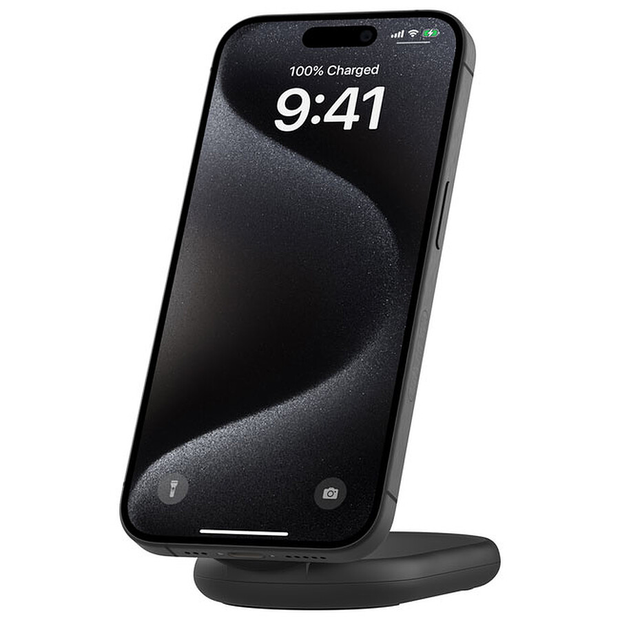 Belkin BoostCharge Socle de Recharge Aimanté et Pliable Qi2 15W - Noir