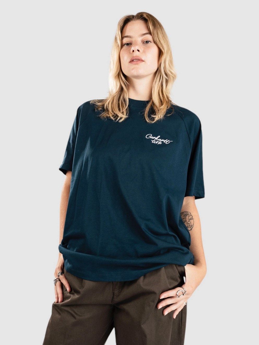 Carhartt WIP Signature T-Shirt duck blue/white
