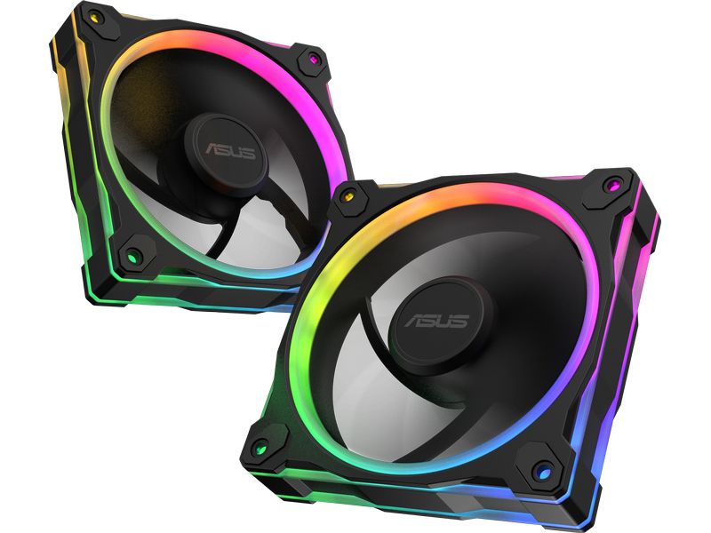 ASUS PC-Lüfter Prime MR120 Fan ARGB 3in1 Schwarz Rückseitig beleuchteter PWM-Lüfter mit umgekehrtem Luftstrom