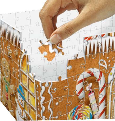 Ravensburger Spiel Lebkuchenhaus bei Nacht