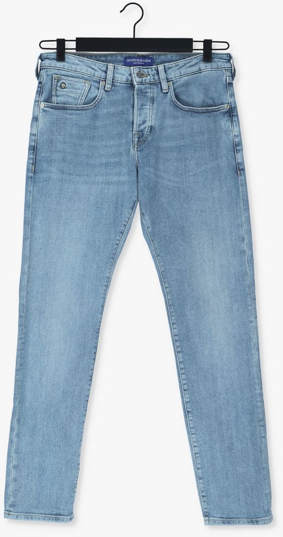SCOTCH & SODA lichtblauwe scotch & soda slim fit jeans essentials ralston in organic cotton - aqua blue