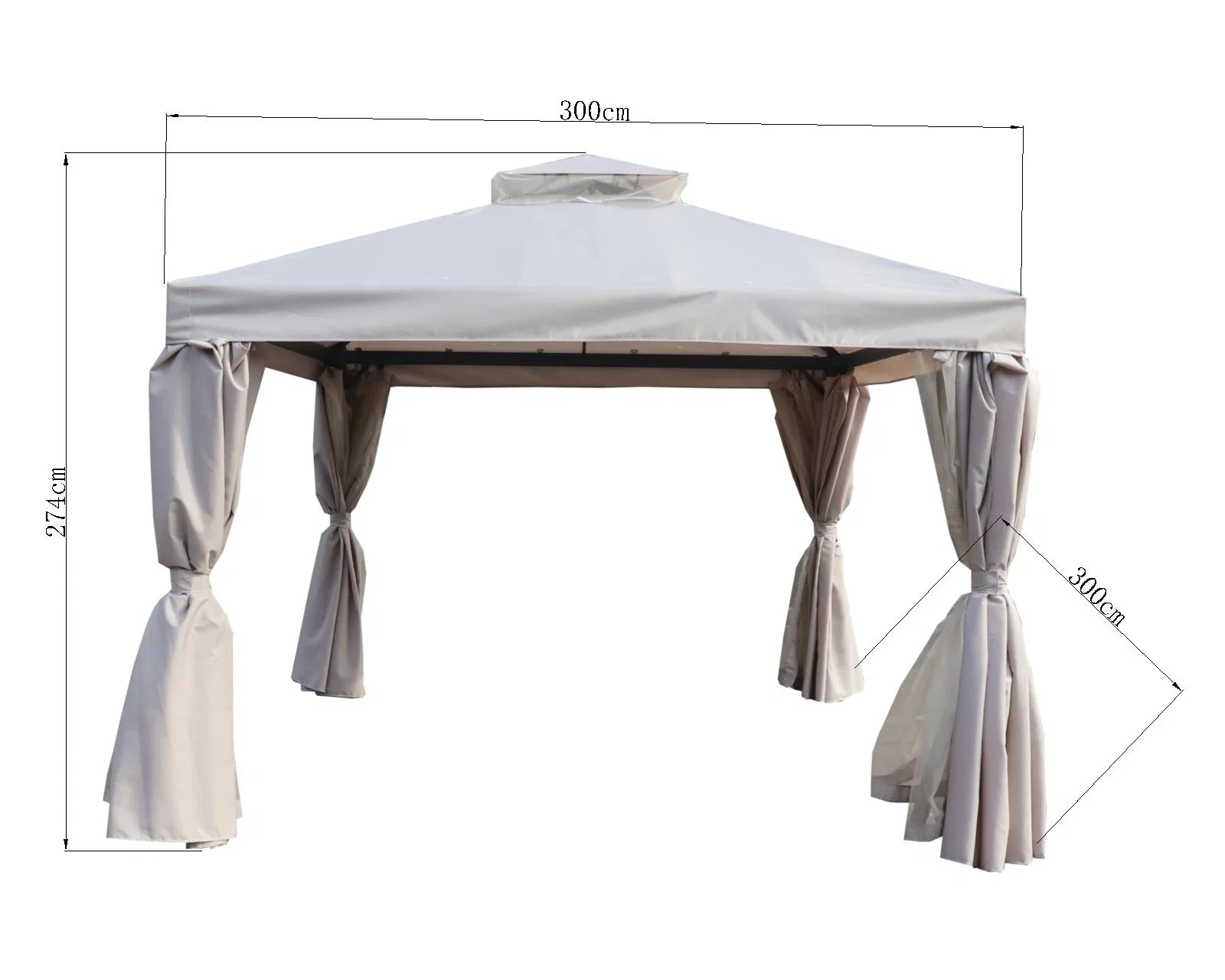 Paviljong Napoli Lengde 300 cm