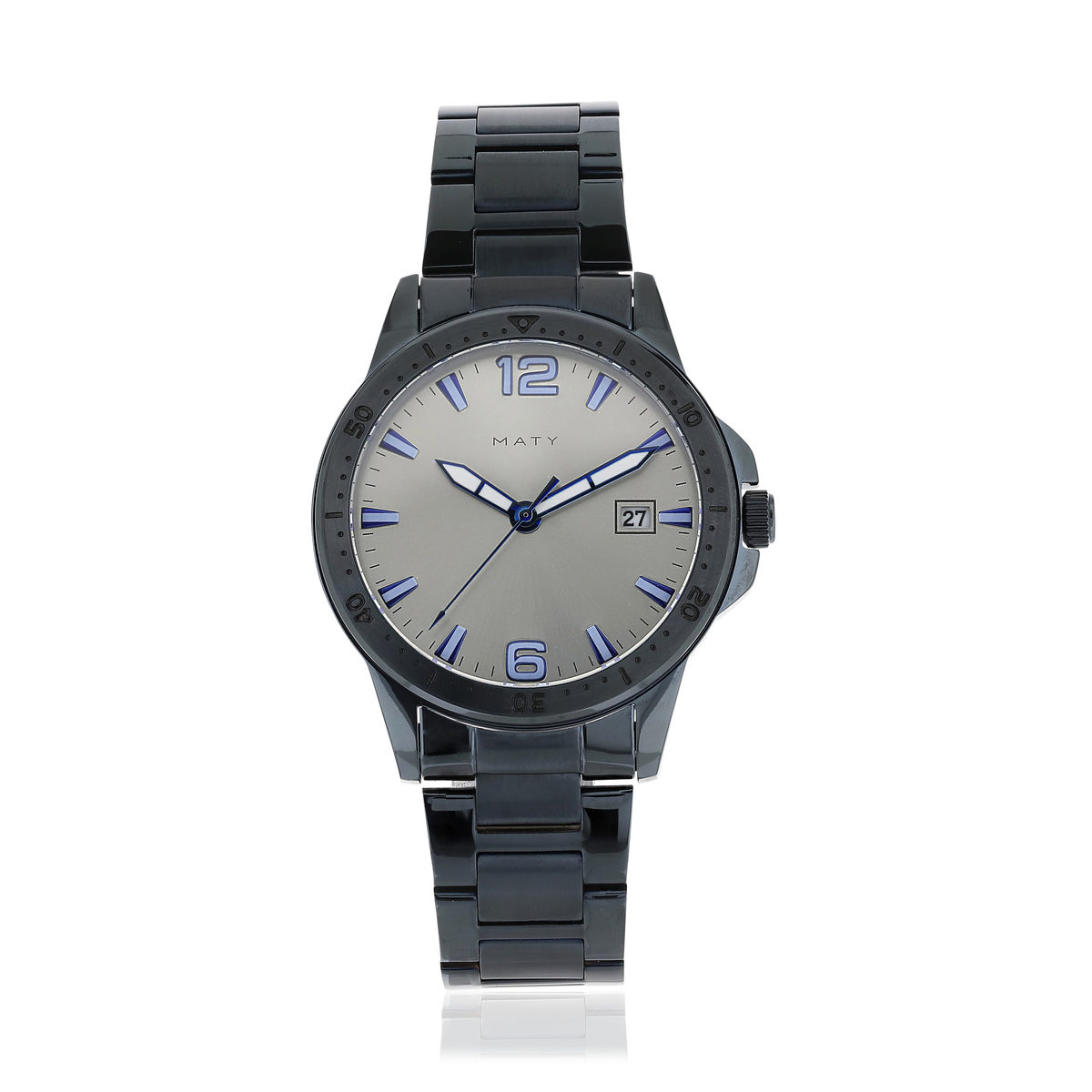 Montre homme acier bleu