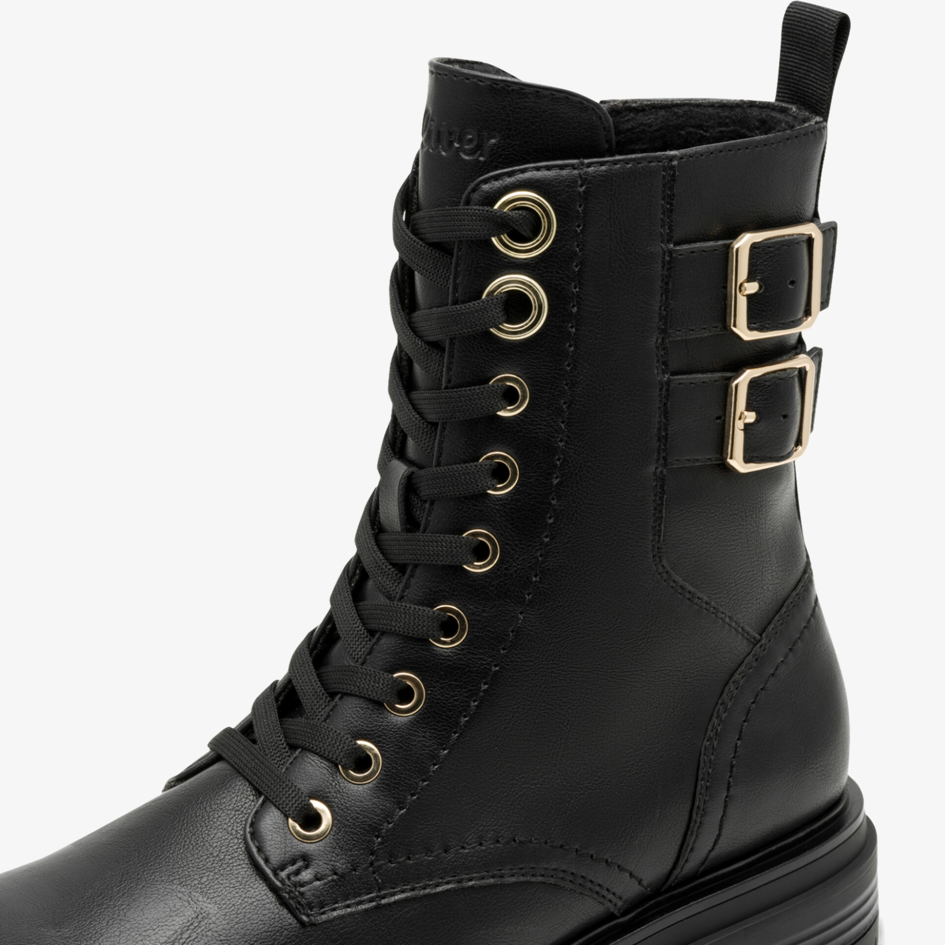 s.Oliver Damen Schnürstiefeletten schwarz