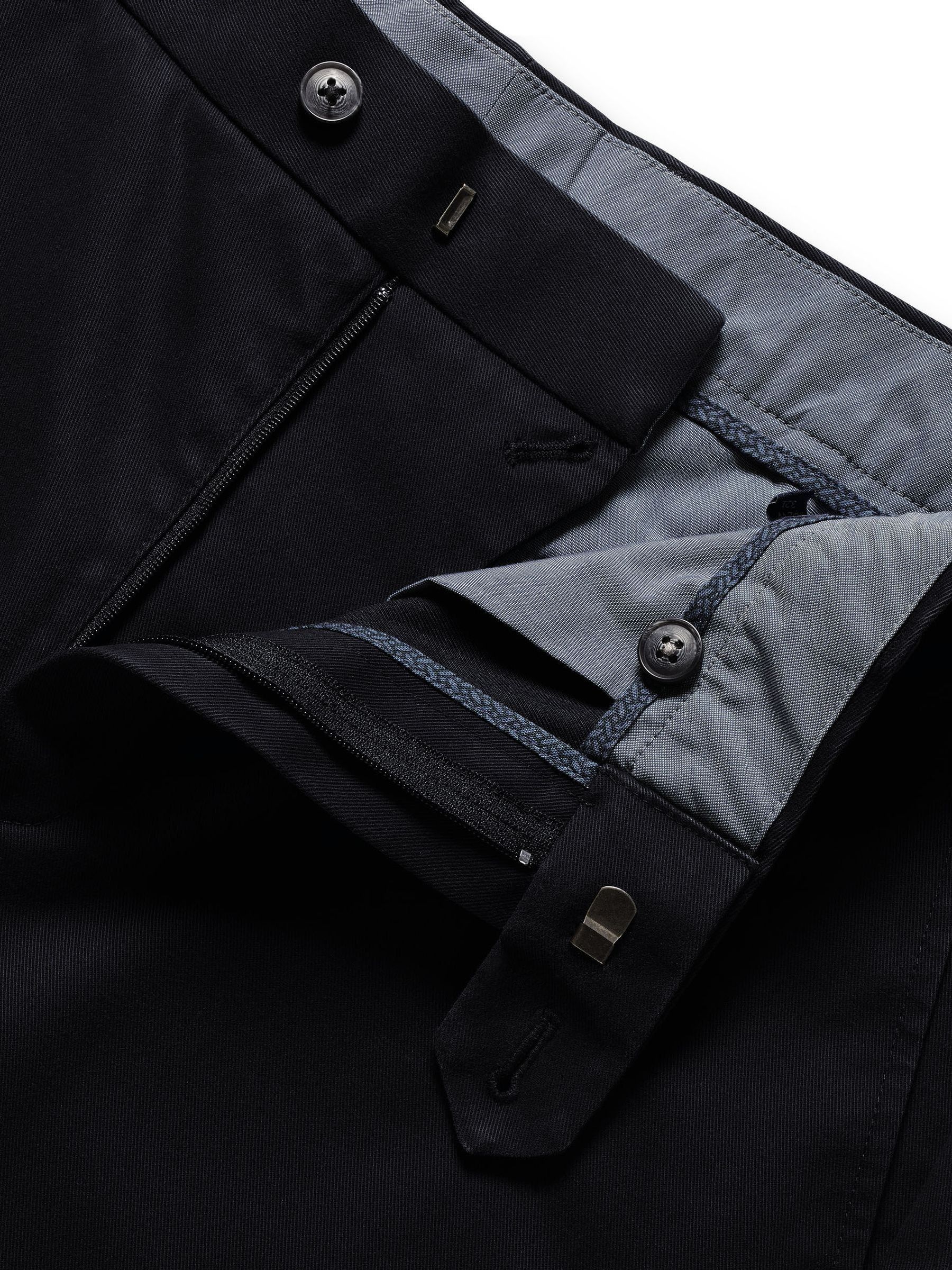 Blauw - Charles Tyrwhitt - Ultimate strijkvrije French chino met klassieke pasvorm
