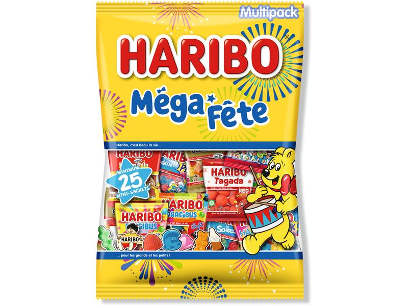 Haribo Gummibonbons Mega Fête 1 kg Feine Kaubonbons zum Naschen und Teilen