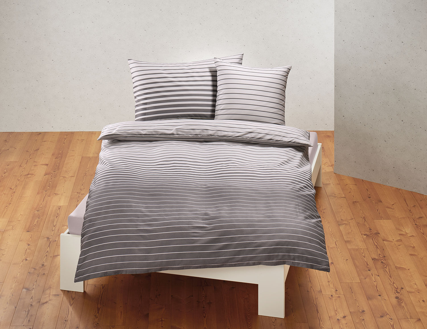 Bettwäsche Satin mit eleganten Streifen