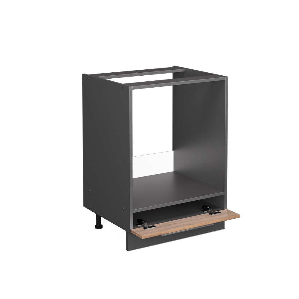 Vicco Herdumbauschrank Küchenschrank Küchenmöbel Fame-Line Anthrazit Eiche modern 60 cm Küche Einbauküche Blende Herdschrank Küchenzeile